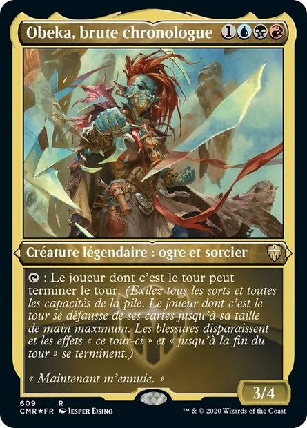 Obeka, brute chronologue, carte Magic CMR 609 — extension Commander Legends