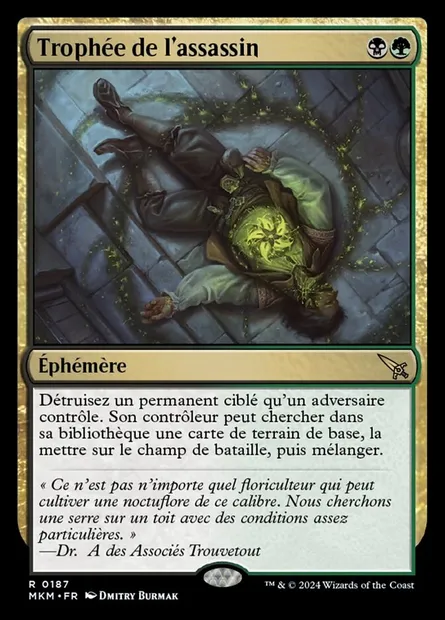 Trophée de l'assassin, carte Magic MKM 187 — extension Murders at Karlov Manor