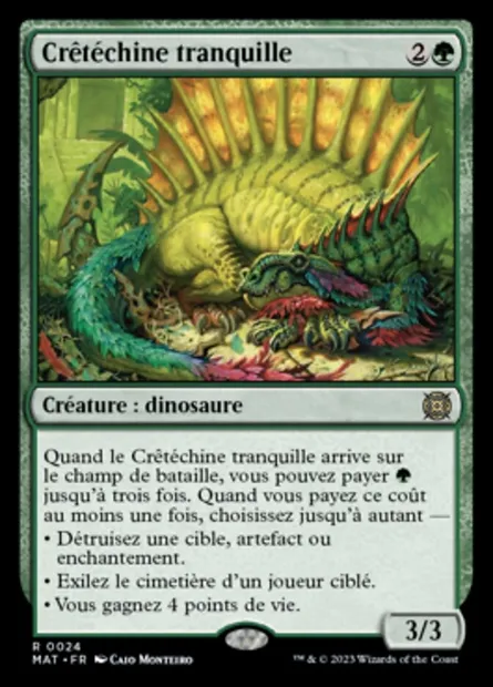 Crêtéchine tranquille, carte Magic MAT 24 — extension L'invasion des machines : le jour d'après