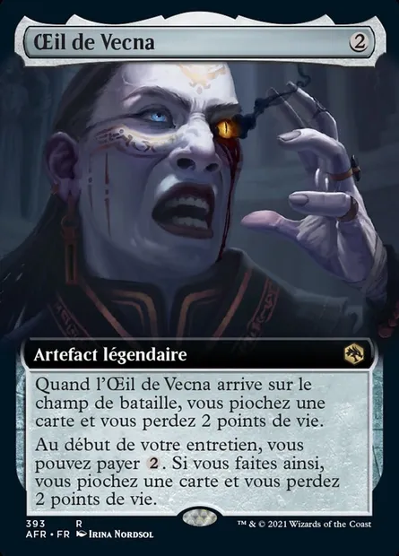Œil de Vecna, carte Magic AFR 393 — extension Forgotten Realms: Aventures dans les Royaumes Oubliés