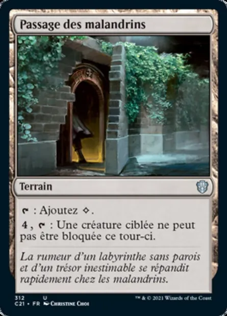 Passage des malandrins, carte Magic C21 312 — extension Commander 2021