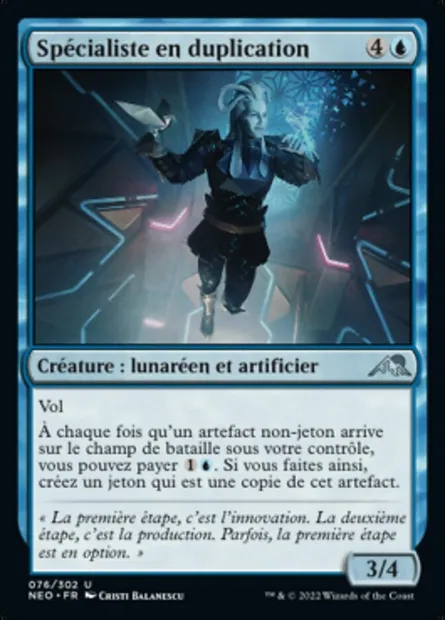 Spécialiste en duplication, carte Magic NEO 76 — extension Kamigawa: La Dynastie Néon