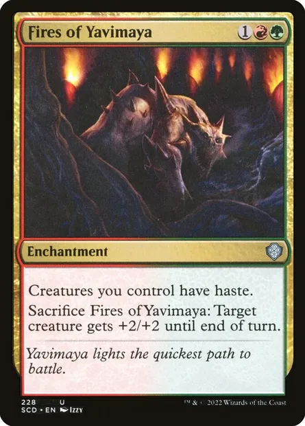 Fires of Yavimaya, Magic card SCD 228 — Starter Commander Decks set
