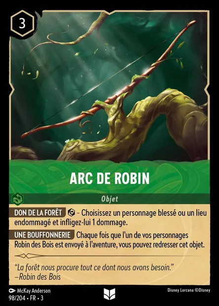 Arc de Robin, carte Disney Lorcana CH3-098 — extension Les Terres d'Encres