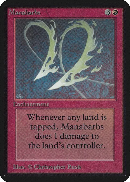 Barbelures de mana, carte Magic LEA 163 — extension Limited Edition Alpha