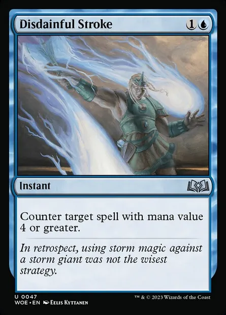 Disdainful Stroke, Magic card WOE 47 — Wilds of Eldraine set