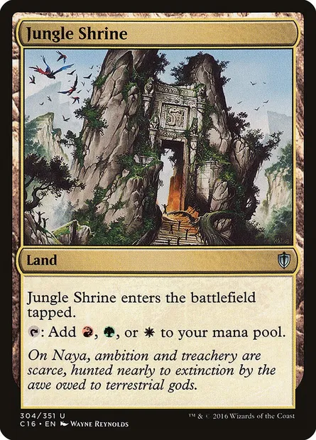 Jungle Shrine, Magic card C16 304 — Commander 2016 set
