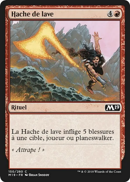 Hache de lave, carte Magic M19 150 — extension Core Set 2019