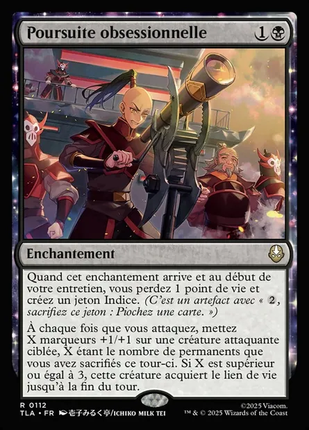 Poursuite obsessionnelle, carte Magic TLA 112 — extension Avatar: The Last Airbender