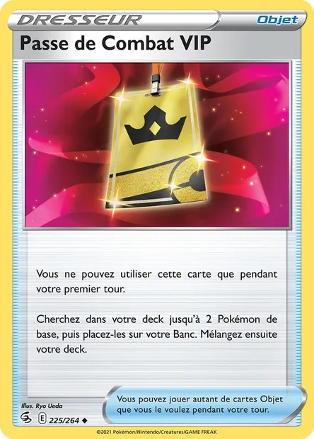 Passe de Combat VIP, carte Pokémon FST 225 — extension Poing de Fusion