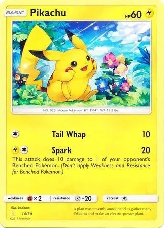 Pikachu, Pokémon card TK10A 014 — Sun & Moon Trainer Kit: Lycanroc & Alolan Raichu (Alolan Raichu) set