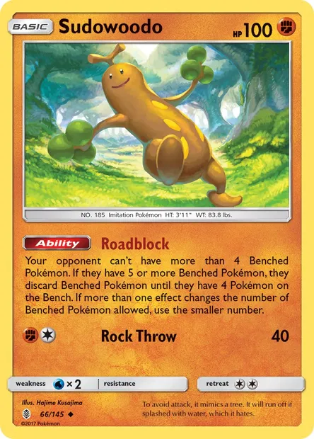 Sudowoodo, Pokémon card GRI 66 — Guardians Rising set
