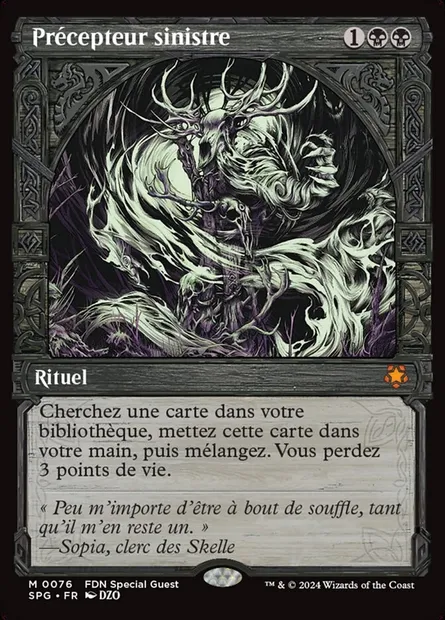 Précepteur sinistre, carte Magic SPG 76 — extension Special Guests