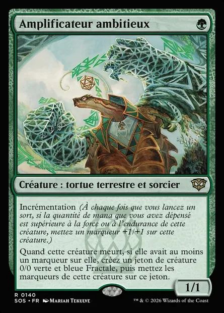 Amplificateur ambitieux, carte Magic SOS 140 — extension Secrets of Strixhaven