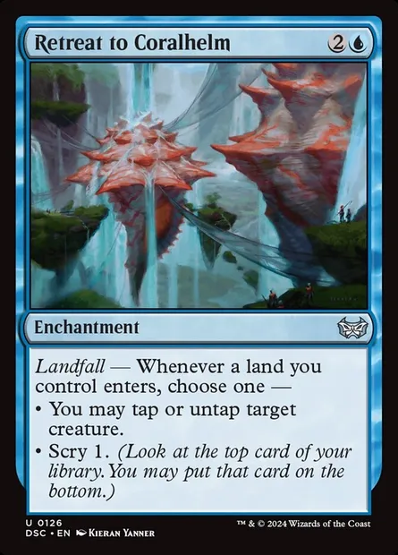 Retreat to Coralhelm, Magic card DSC 126 — Duskmourn: House of Horror Commander set