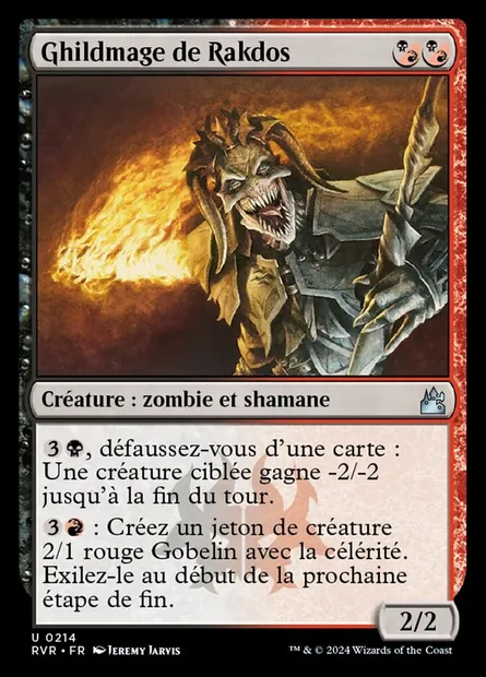 Ghildmage de Rakdos, carte Magic RVR 214 — extension Ravnica Remastered