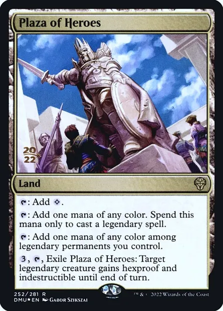 Plaza of Heroes, Magic card PDMU 252s — Dominaria United Promos set