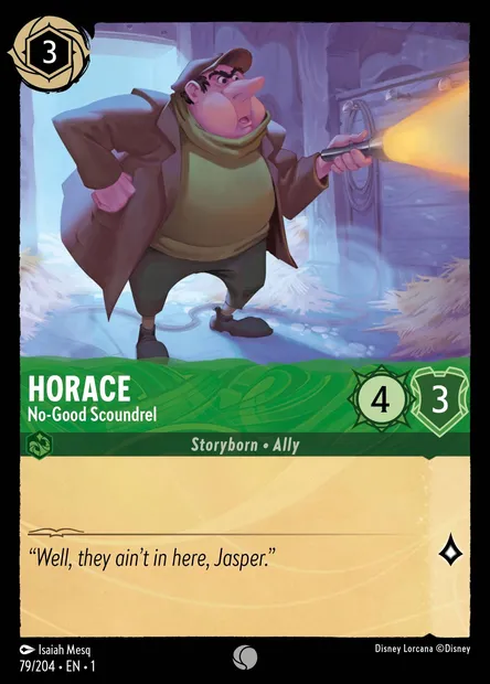 Horace - No-Good Scoundrel, Disney Lorcana card CH1-079 — The First Chapter set