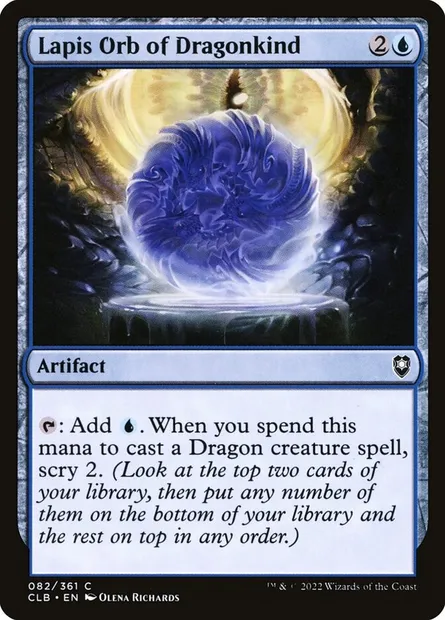 Lapis Orb of Dragonkind, Magic card CLB 82 — Commander Legends: Battle for Baldur's Gate set