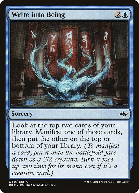 Write into Being, Magic card FRF 59 — Fate Reforged set