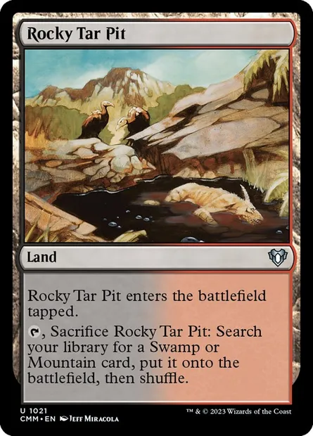 Rocky Tar Pit, Magic card CMM 1021 — Commander Masters set