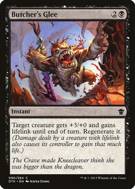 Butcher's Glee, Magic card DTK 90 — Dragons of Tarkir set