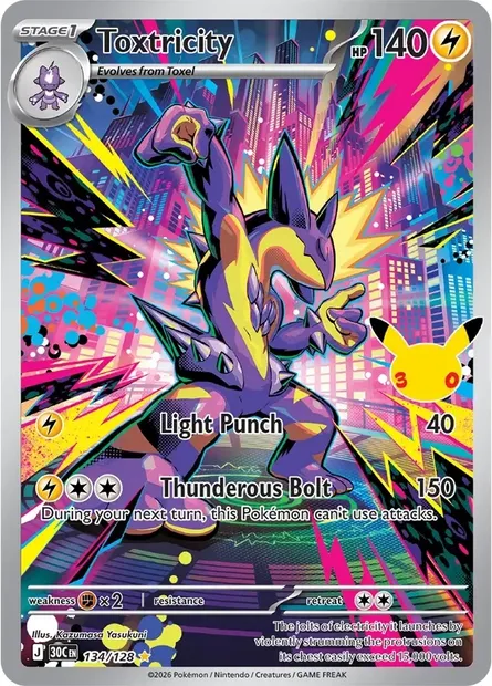 Toxtricity, Pokémon card 30C 134 — 30th Celebration set