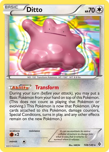 Ditto, Pokémon card BCR 108 — Boundaries Crossed set