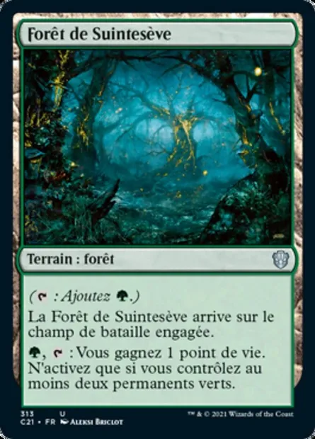 Forêt de Suintesève, carte Magic C21 313 — extension Commander 2021