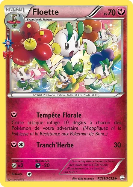 Floette, carte Pokémon GEN RC18 — extension Générations
