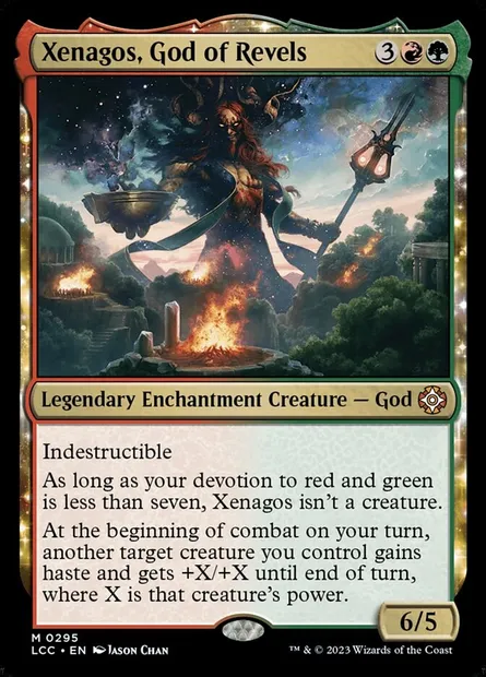 Xenagos, God of Revels, Magic card LCC 295 — The Lost Caverns of Ixalan Commander set
