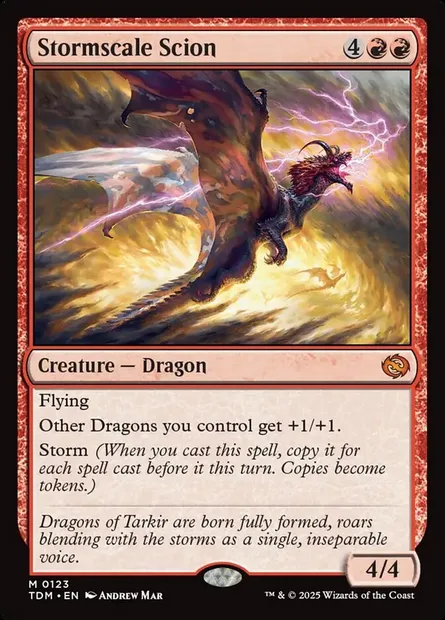 Stormscale Scion, Magic card TDM 123 — Tarkir: Dragonstorm set