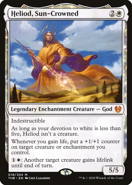Heliod, Sun-Crowned, Magic card THB 18 — Theros Beyond Death set