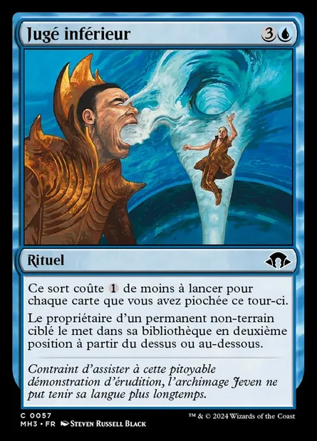 Jugé inférieur, carte Magic MH3 57 — extension Modern Horizons 3