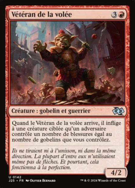 Vétéran de la volée, carte Magic J25 142 — extension Foundations Jumpstart