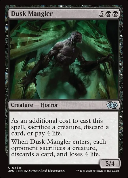 Dusk Mangler, Magic card J25 430 — Foundations Jumpstart set