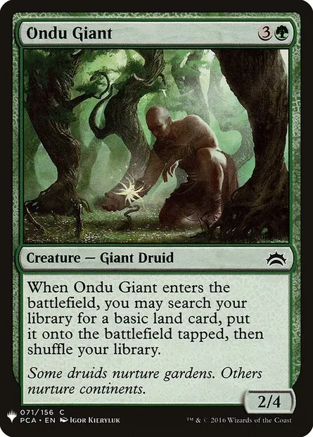 Géant du Ondou, carte Magic PLST PCA-71 — extension The List