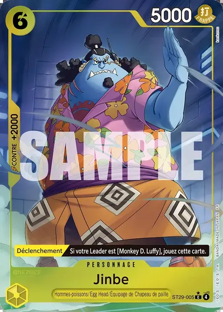 Jinbe, carte One Piece ST29-005 — extension EGG HEAD