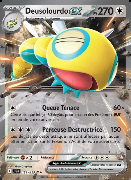 Deusolourdo-ex, carte Pokémon JTG 121 — extension Aventures Ensemble