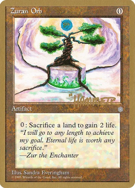 Zuran Orb, Magic card PTC shr350 — Pro Tour Collector Set set