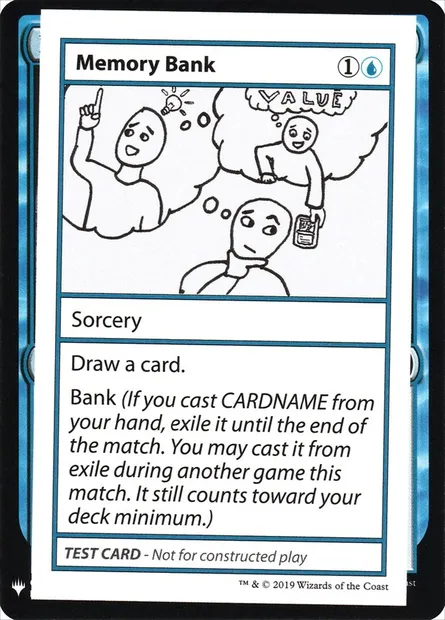 Memory Bank, Magic card CMB1 27 — Mystery Booster Playtest Cards 2019 set