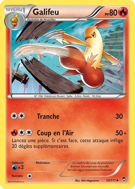 Galifeu, carte Pokémon FFI 13 — extension Poings Furieux
