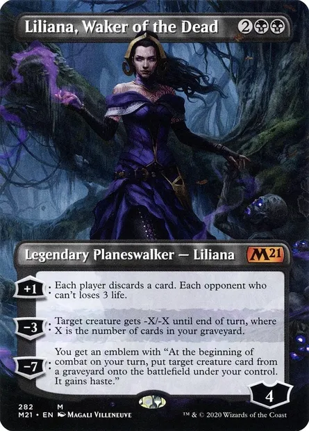 Liliana, Waker of the Dead, Magic card M21 282 — Core Set 2021 set