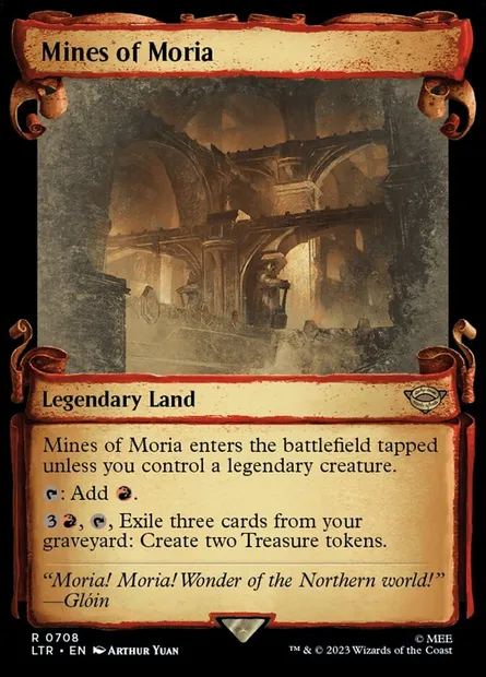 Mines of Moria, Magic card LTR 708 — The Lord of the Rings: Tales of Middle-earth set