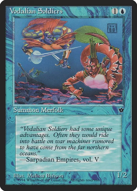 Vodalian Soldiers, Magic card FEM 31a — Fallen Empires set