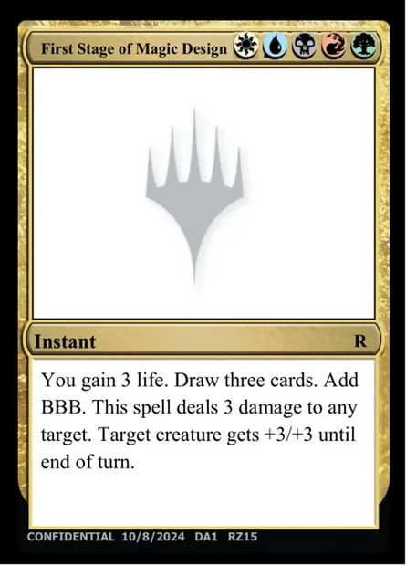 First Stage of Magic Design, Magic card UNK RZ15b — Unknown Event set