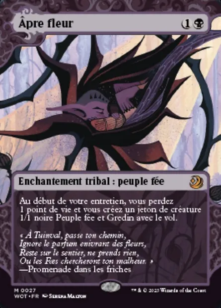 Âpre fleur, carte Magic WOT 27 — extension Wilds of Eldraine: Enchanting Tales