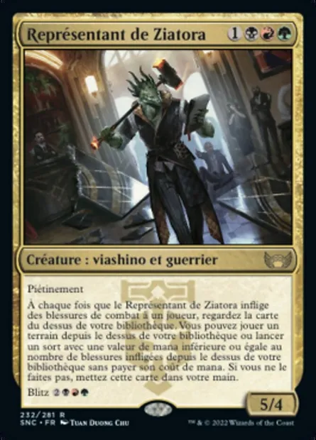Représentant de Ziatora, carte Magic SNC 232 — extension Les rues de la Nouvelle-Capenna