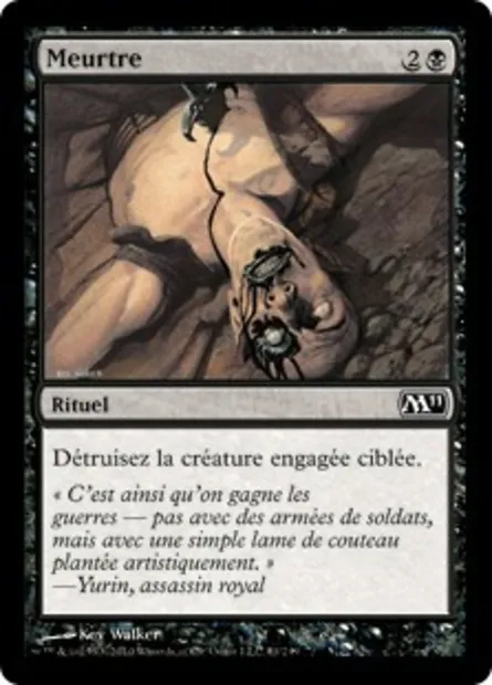 Meurtre, carte Magic M11 81 — extension Magic 2011