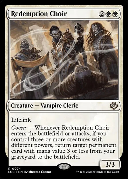 Redemption Choir, Magic card LCC 74 — The Lost Caverns of Ixalan Commander set
